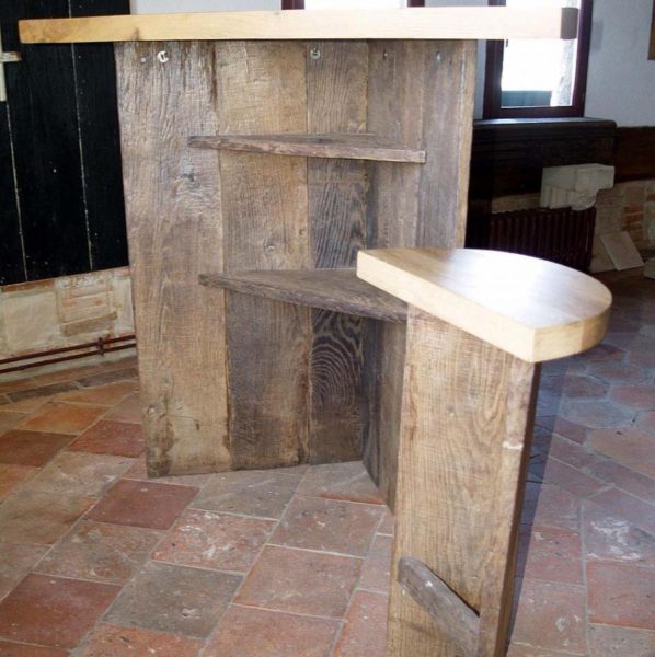 Bar en vieux bois de chêne