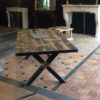 Table industrielle bois et fer