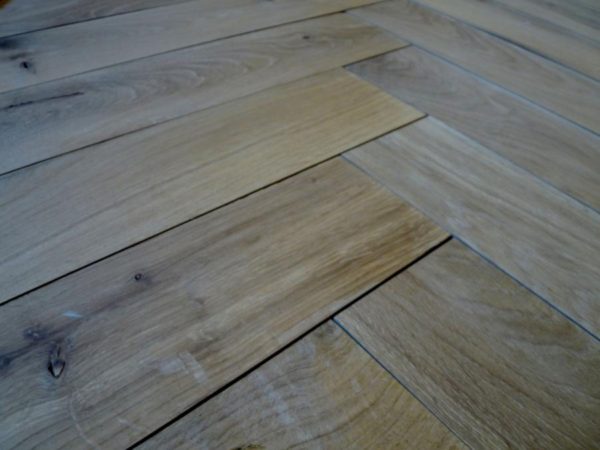 Reclaimed Antique French Oak Herringbone Parquet