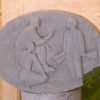 carved limestone plaque