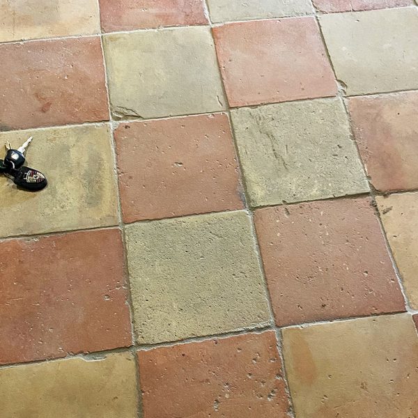 Antique checked tiles
