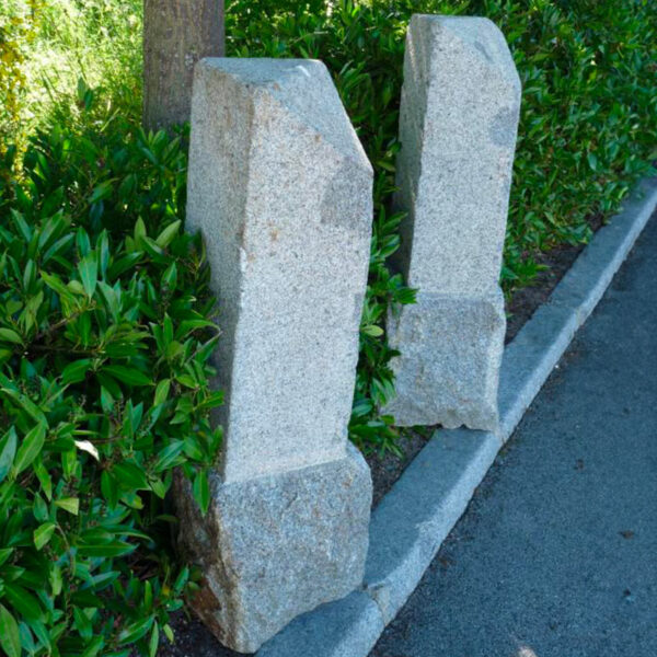antique granite bollard