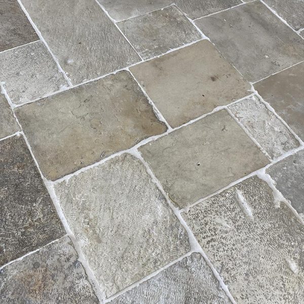 Antique limestone flagstone floors