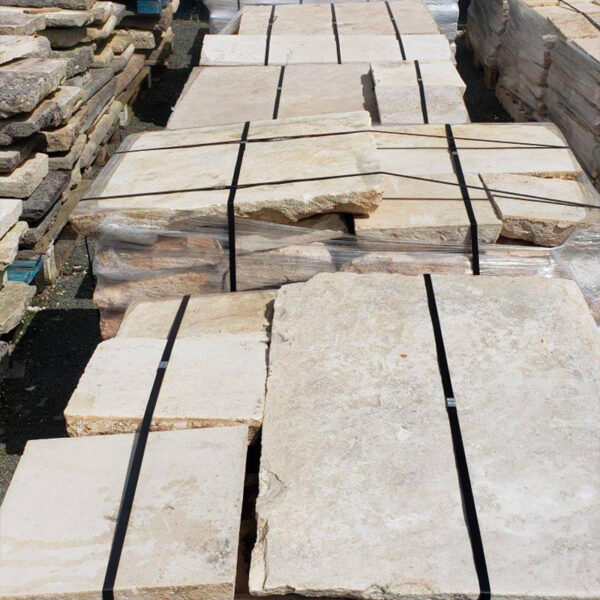 Antique limestone interior flooring