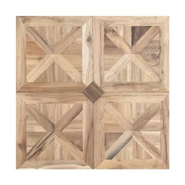 Antique oak floor panels with cabochons