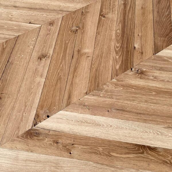 Antique reclaimed remilled oak chevron