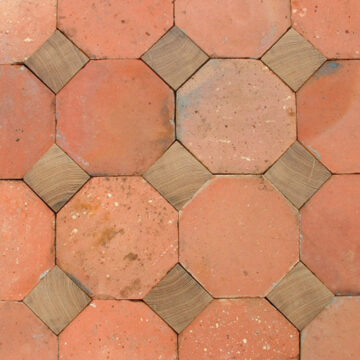 antique reclaimed terracotta in octagonal format