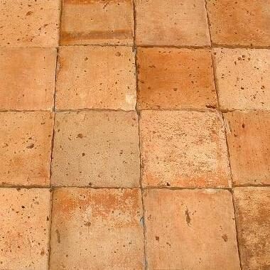 antique terra cotta tile in light tones