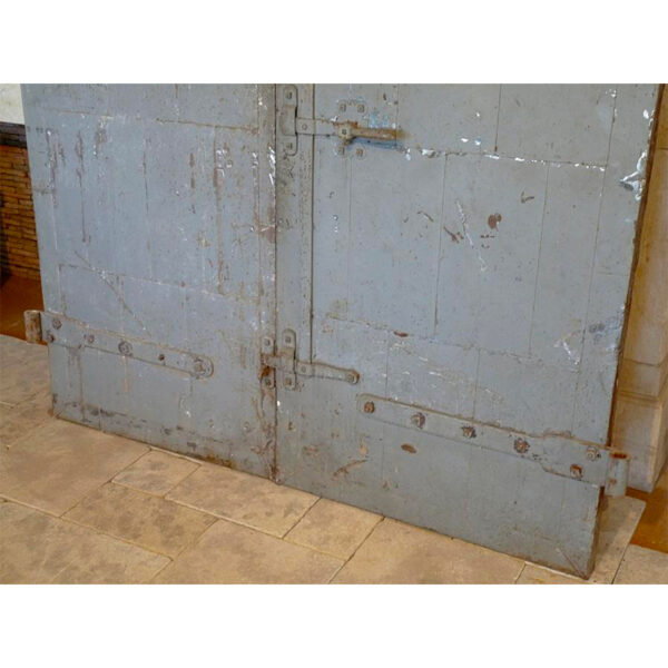 antique wood door with heavy hardware