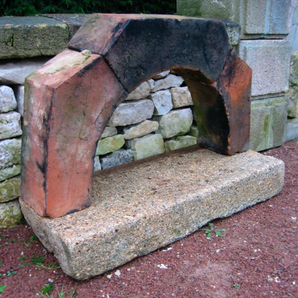 antique wood fired oven entrance