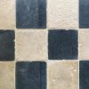 Checkboard antique stone flooring
