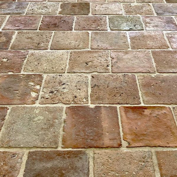 Cleaned terra cotta tiles antique 16x16 cm