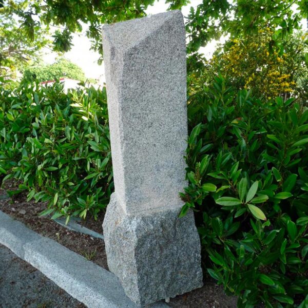 granite posts with beveled cut