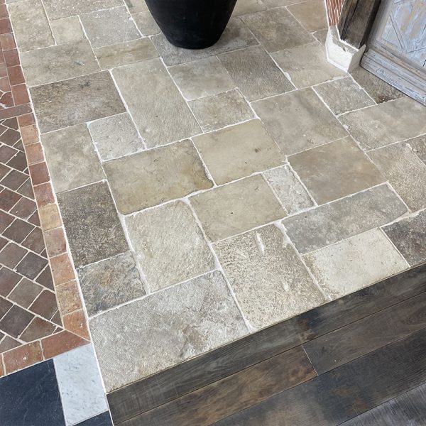 reclaimed antique bourgogne limestone floors