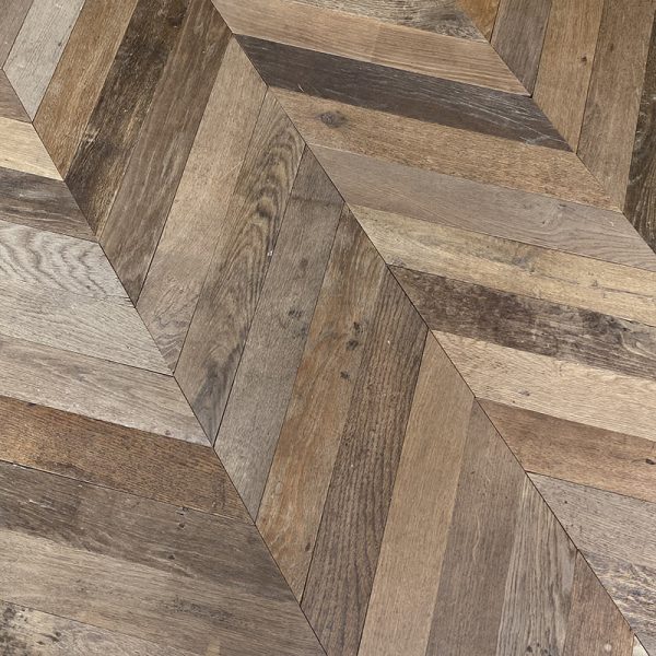 Reclaimed french oak parquet on the floor