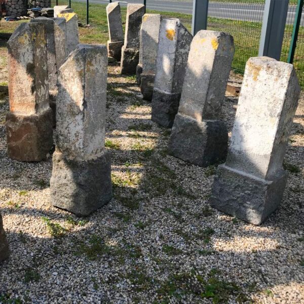 set of granite bollards