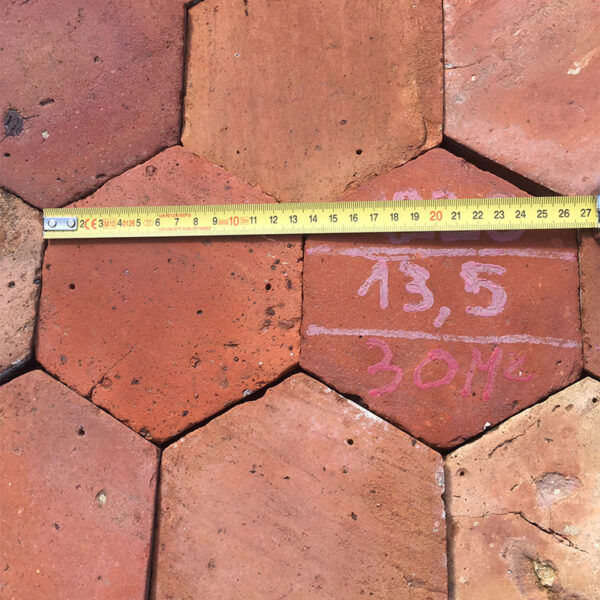 small old terracotta tile 13,5 cm