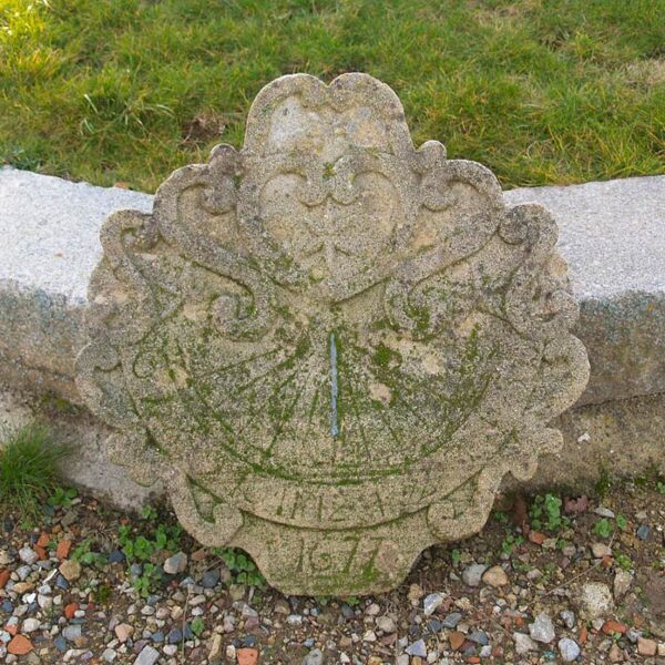 sundial in natural stone