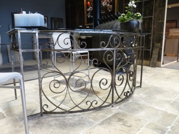 antique balcony railings desk with nice glass