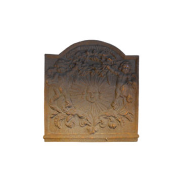 cast iron fireback sun king