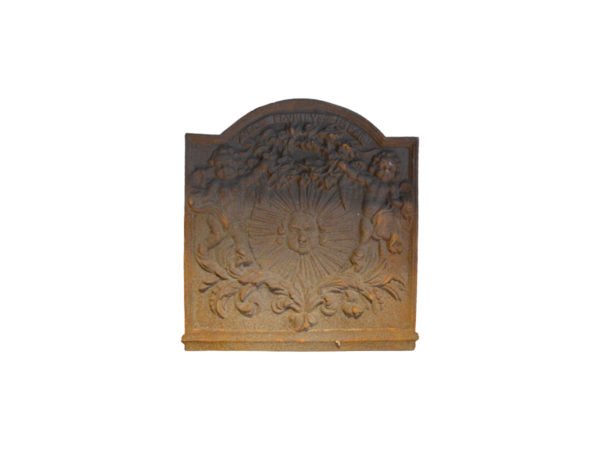 cast iron fireback sun king