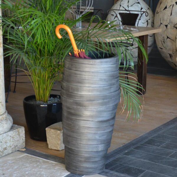 grey concrete vase antique style