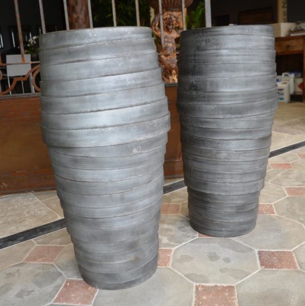 new grey concrete decorative vase