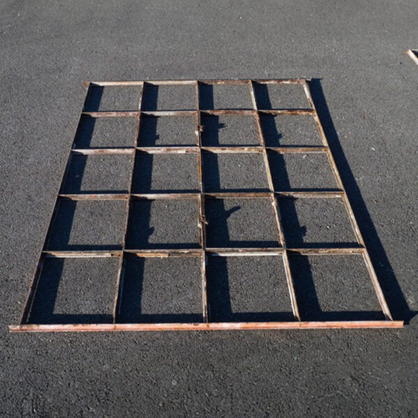 Old metal window with mullions