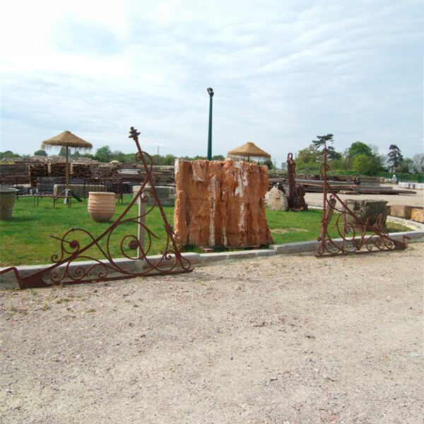 pair of massive antique wrought iron brackets