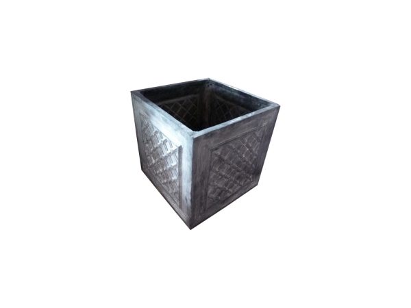 Square metal planters