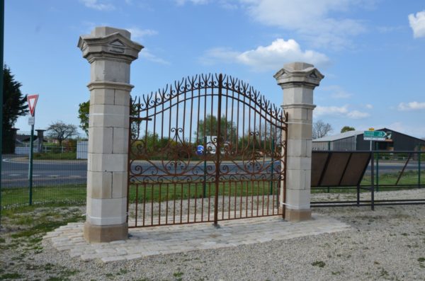 Antique Limestone gateway pillars