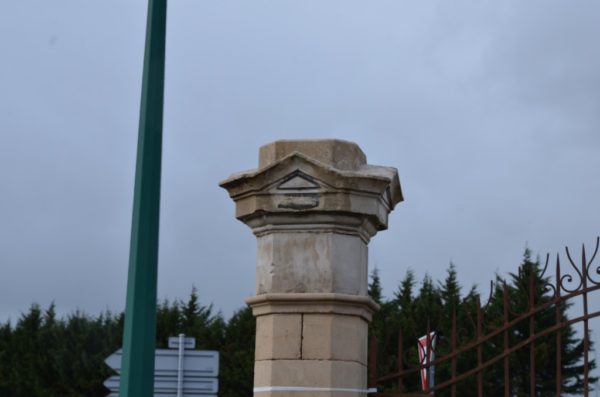 Antique Limestone gateway pillars