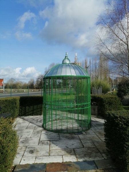 aviary circular gazebo in green color