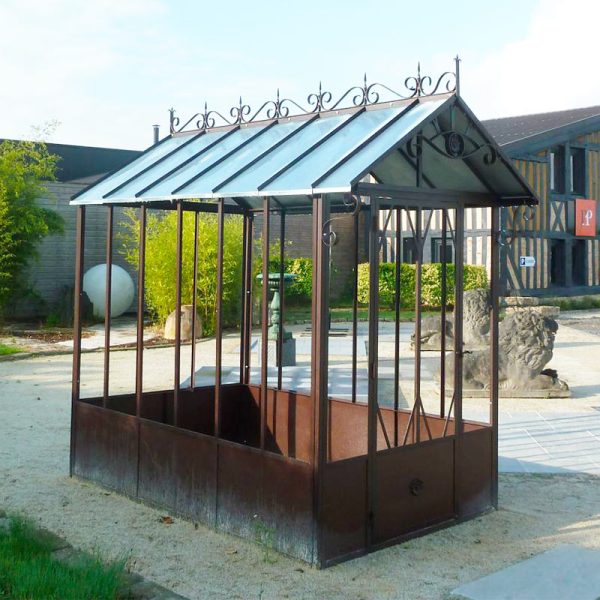 Metal greenhouse in steel