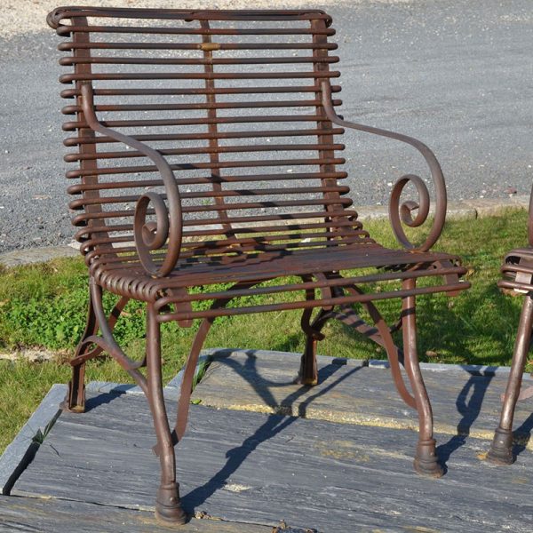 French chair rusty color outdoor