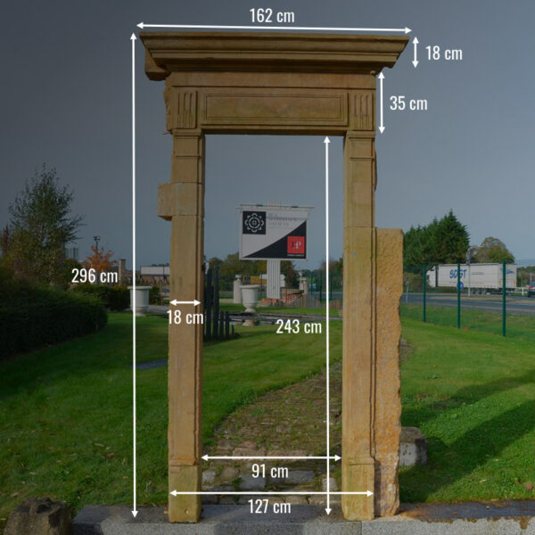 antique stone door surround dimensions