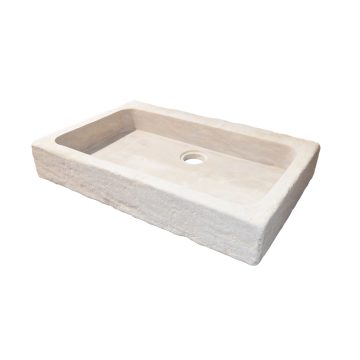 Mera beige rectangular washbasin