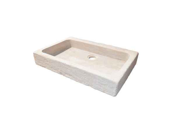 Mera beige rectangular washbasin