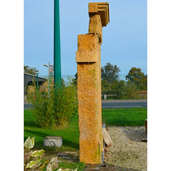 salvaged antique stone door surround