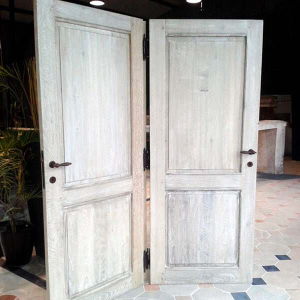 french door in solid oak