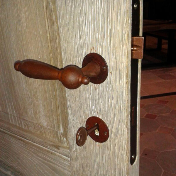 interior door with antique style handle