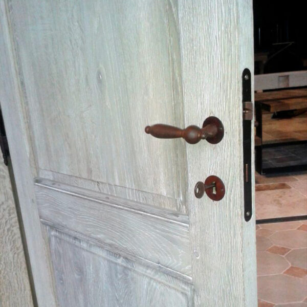 oak door with aged finish