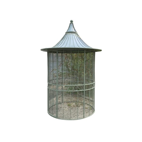 Circular birdcage aviary for garden