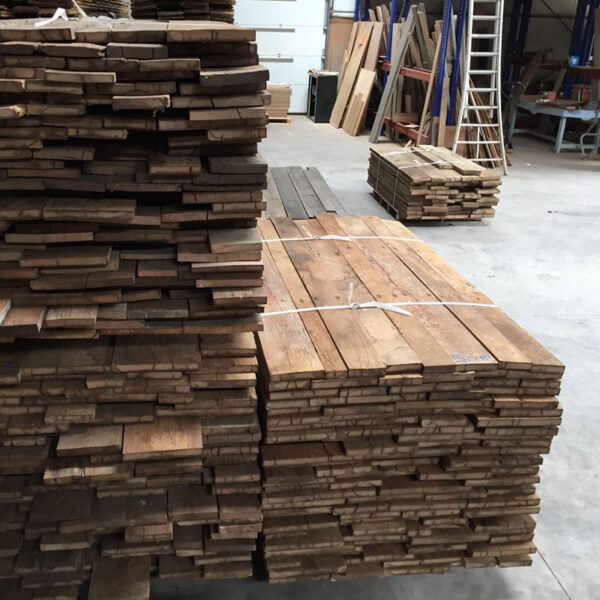 Oak floorboards with brushed surface