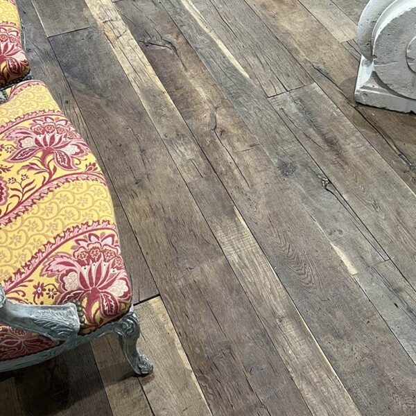 Reclaimed oak brushed floorboards