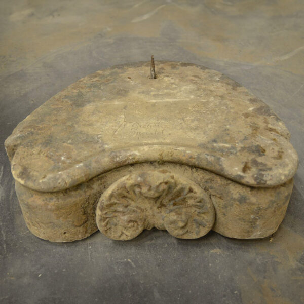 Antique limestone plinth for statue