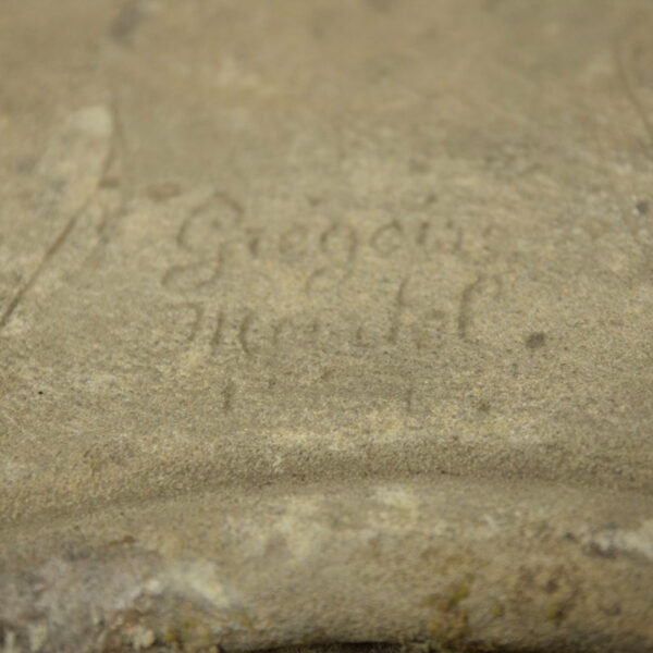 signature Grégoire Martel on antique plinth