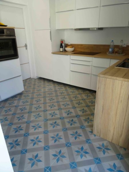 traditional cement tile with star