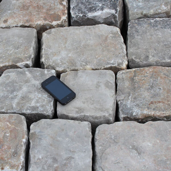 antique gray sandstone cobblestones