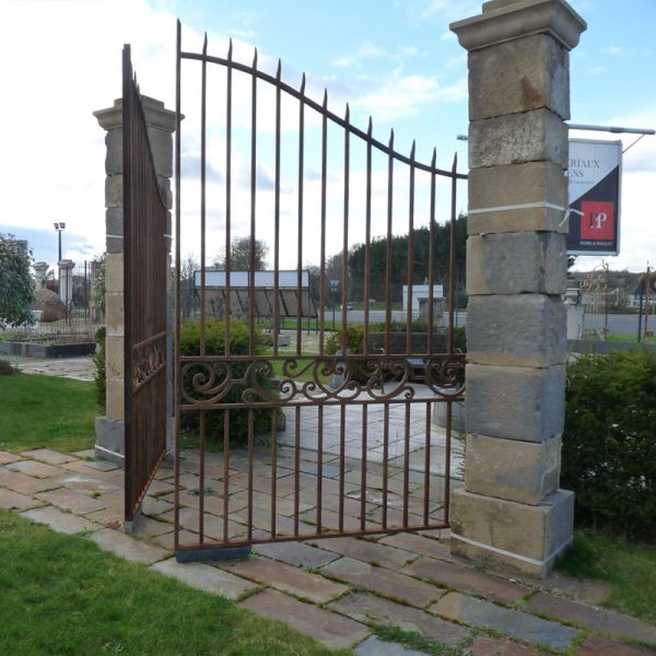 rusty old iron gate